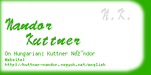 nandor kuttner business card